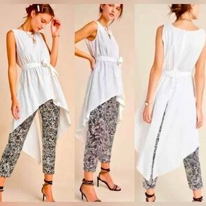 Anthropologie Sachin & Babi Solona Draped Tailed Blouse Women’s Size M